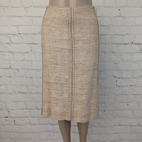 COUTURE ST JOHN Beige 100% Raw Silk lined Sleeveless Jacket sz 16 NWT - Picture 7 of 8